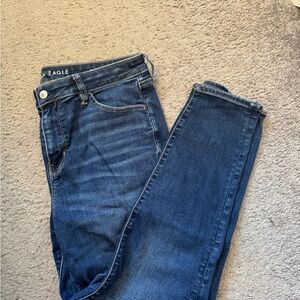 American Eagle Outfitters Women's Dark Blue Skinny Jeans